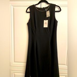NWT DKNY Size 10 Black Sleeveless Fit and Flare Dress Party Christmas New Years